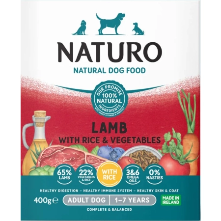 Naturo Grain Free Adult Jagnięcina tacka 400g